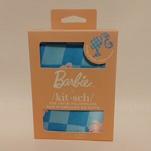 BARBIE x Kitch The Satin Pillowcase STANDARD Size MALIBU Barbie Pattern …